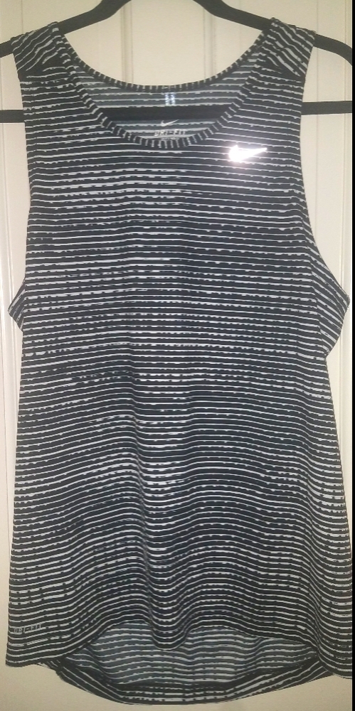 Nike Womens Racerback black and white Tank Top